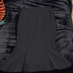 Vixen by Micheline Pitt x Unique Vintage Black Midi Skirt